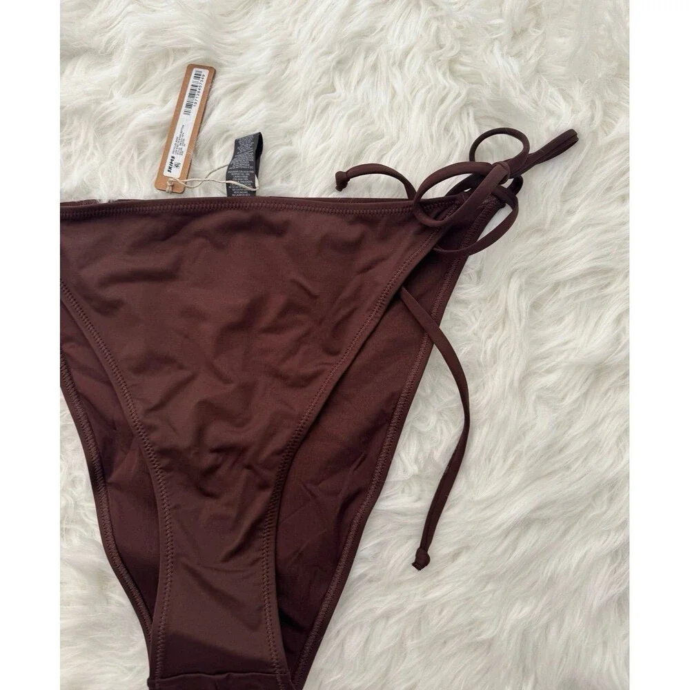 Skims Swim Low Rise Tie Bikini Bottom Cocoa Size 2X